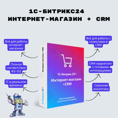 Программа для ЭВМ "1С-Битрикс24". Лицензия Интернет-магазин + CRM (12 мес.) - купить в Швее